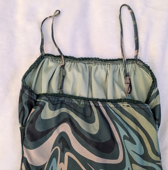 Princess Polly Rosey Mini Dress Green US Size 0 - Picture 5 of 7